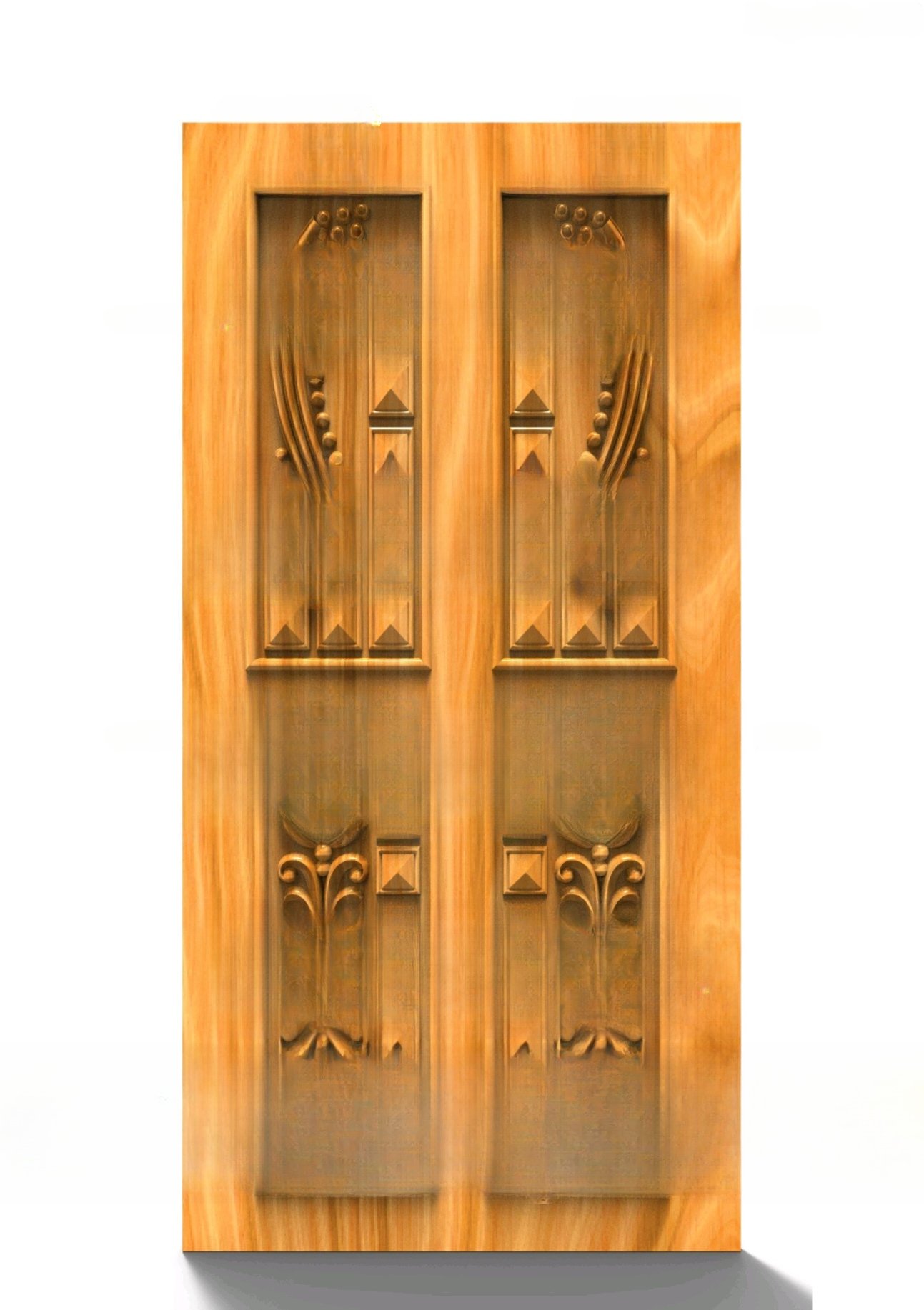 GOLDEN DOORS - PAGE-28 Elegant Art Deco Geometric Carved 3D Door Model